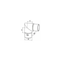 Eckverbinder 90° scharf fur Rohr Ø33,7