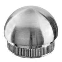 Halbrunde Endkappe aus Edelstahl, Easy Hit, für Rohr Ø33,7