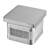 Flache Endkappe aus Edelstahl, Easy Hit,  für Rohr 40x40x2 mm