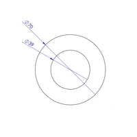 Abdeckscheibe gold für Flansch Ø32