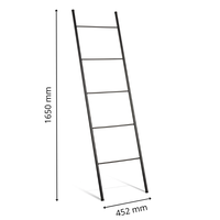 LIROdesign Dekorationsleiter - Handtuchhalter Berlin schwarz