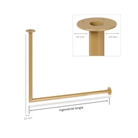 Garderobenstange Eck Gold Ø32