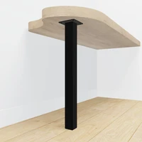 Tischbein schwarz vierkant