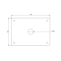 Tischbein schwarz rechteckig