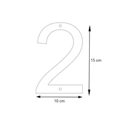 LIROdesign - Hausnummer Edelstahl - Nr. 2