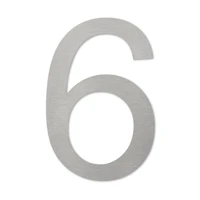 LIROdesign - Hausnummer Edelstahl - Nr. 6