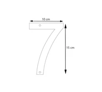 LIROdesign - Hausnummer Edelstahl - Nr. 7