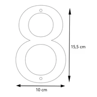 LIROdesign - Hausnummer Edelstahl - Nr. 8