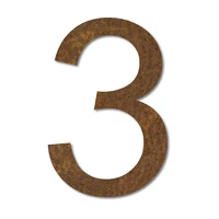 LIROdesign - Hausnummer Cortenstahl - Nr. 3