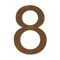 LIROdesign - Hausnummer Cortenstahl - Nr. 8