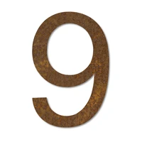 LIROdesign - Hausnummer Cortenstahl - Nr. 9
