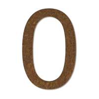 LIROdesign - Hausnummer Cortenstahl - Nr. 0