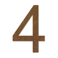 LIROdesign - Hausnummer Cortenstahl XL - Nr. 4