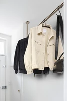 Kleiderstange Eck Edelstahl Ø32