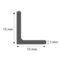 Warmgewalztes Stahlwinkelprofil 15x15x3
