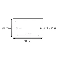 Edelstahl Vierkantrohr ungeschliffen 40x20x1,5