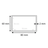 Edelstahl Vierkantrohr ungeschliffen 80x60x2