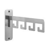 LIROdesign Garderobe Barcelona - Wandgarderobe Edelstahl - 4 haken