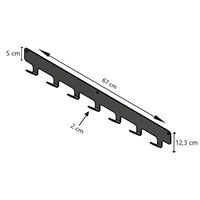 LIROdesign Garderobe Valencia - Wandgarderobe Bronze - 70cm