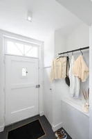 Wandflansch schwarz für Ovalrohr 30x15