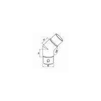 Eckverbinder 45° scharf fur Rohr Ø42,4