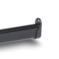 Schwarze Kleiderstange oval 30x15