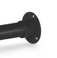 Schwarze Kleiderstange Ø25