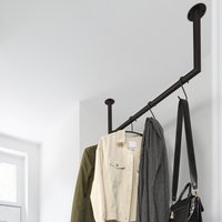 Kleiderstange U-form schwarz Ø32