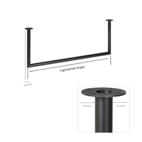 Kleiderstange U-form schwarz Ø32