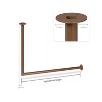 Kleiderstange Eck Bronze Ø32