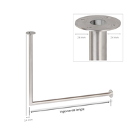 Kleiderstange Eck Edelstahl Ø32