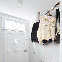 Kleiderstange Eck Edelstahl Ø32