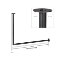 Kleiderstange Eck schwarz Ø32