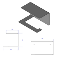 LIROdesign Toilettenpapierhalter Stockholm schwarz - S