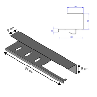 LIROdesign Küchenrollenhalter Stockholm schwarz - L