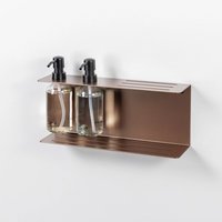 LIROdesign Duschablage mit Seifenspender Bordeaux - Bronze