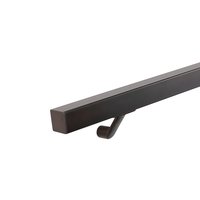 Quadratisches Handlauf gun metal - 40x40