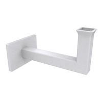 weiß rechteckige handlaufhalter für flaches Geländer (blind)