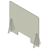 Hustentrennwand aus Kunststoff 800x700mm