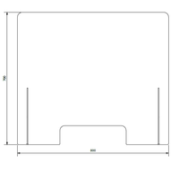 Hustentrennwand aus Kunststoff 800x700mm