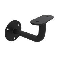 Schwarze handlaufhalter für flaches Geländer