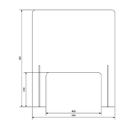 Kunststoff-Hustentrennwand 600x700mm (EXTRA GROSSE ÖFFNUNG)