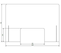 Kunststoff-Hustentrennwand 1000x700mm (EXTRA GROSSE ÖFFNUNG)