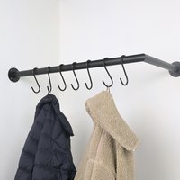 Kleiderstange Eck schwarz Ø32