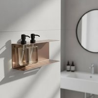 LIROdesign Duschablage mit Seifenspender Bordeaux - Bronze