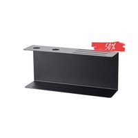 LIROdesign Duschablage mit Seifenspender Bordeaux - Schwarz