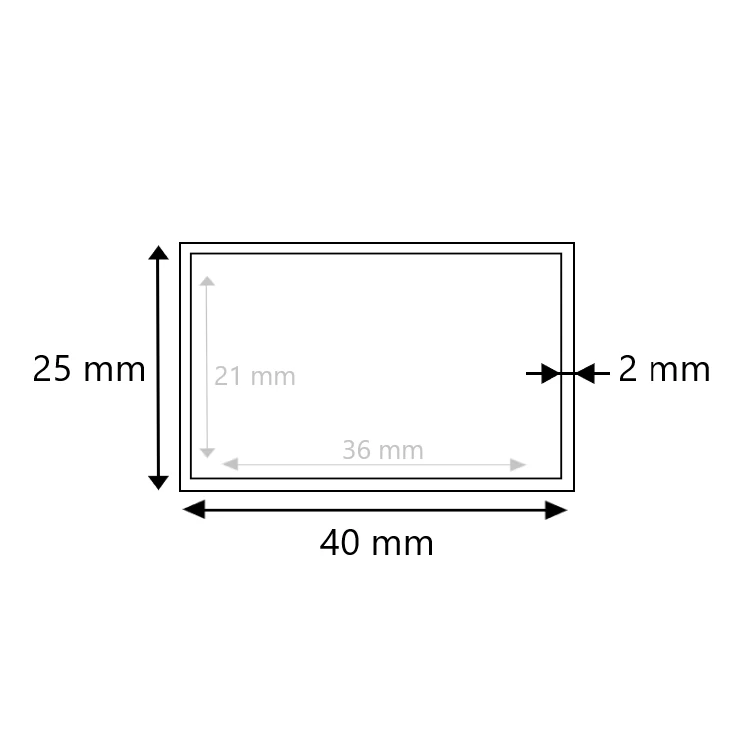Aluminium Vierkantrohr 40x25x2