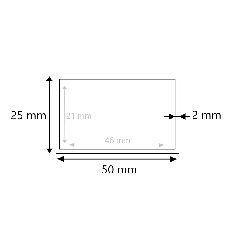 Aluminium Vierkantrohr 50x25x2