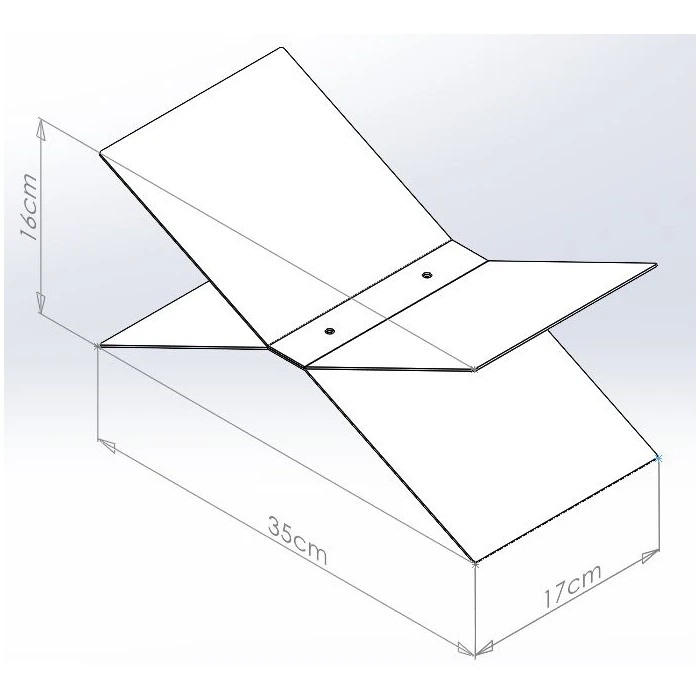 LIROdesign Buchstütze Schwarz - Buchständer - Metallbuchständer - Buchständer
