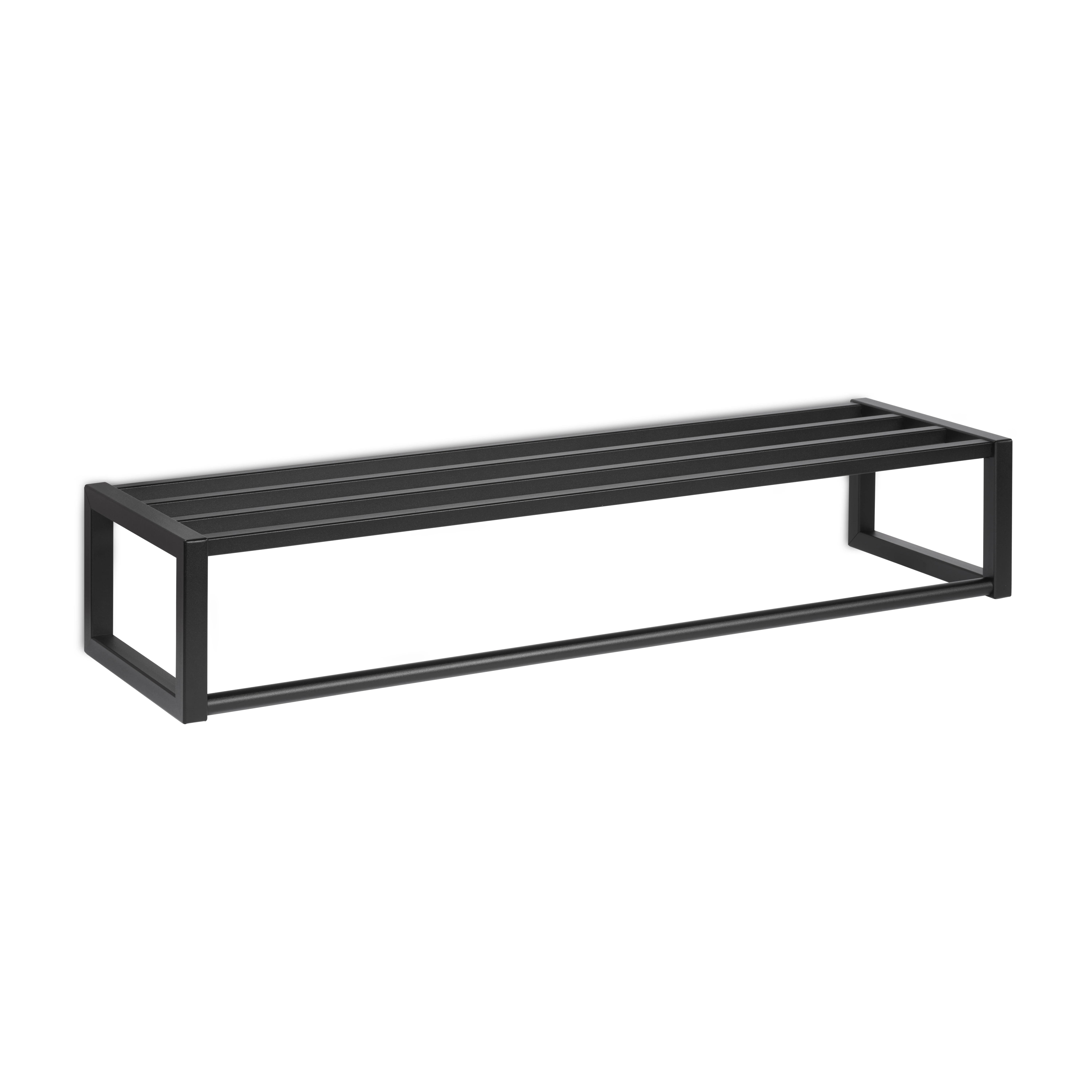 LIROdesign Garderobe Lissabon - Wandgarderobe Schwarz - 80cm